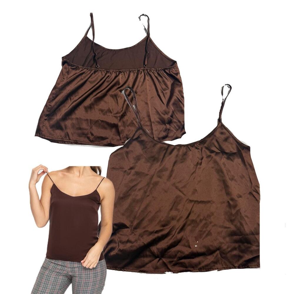 Brown Silk Cami Top Camitop